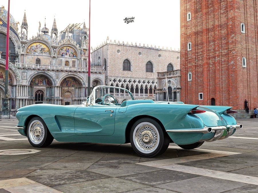 What If Cadillac Made A 1959 Roadster DeVille Based On A C1 Corvette?