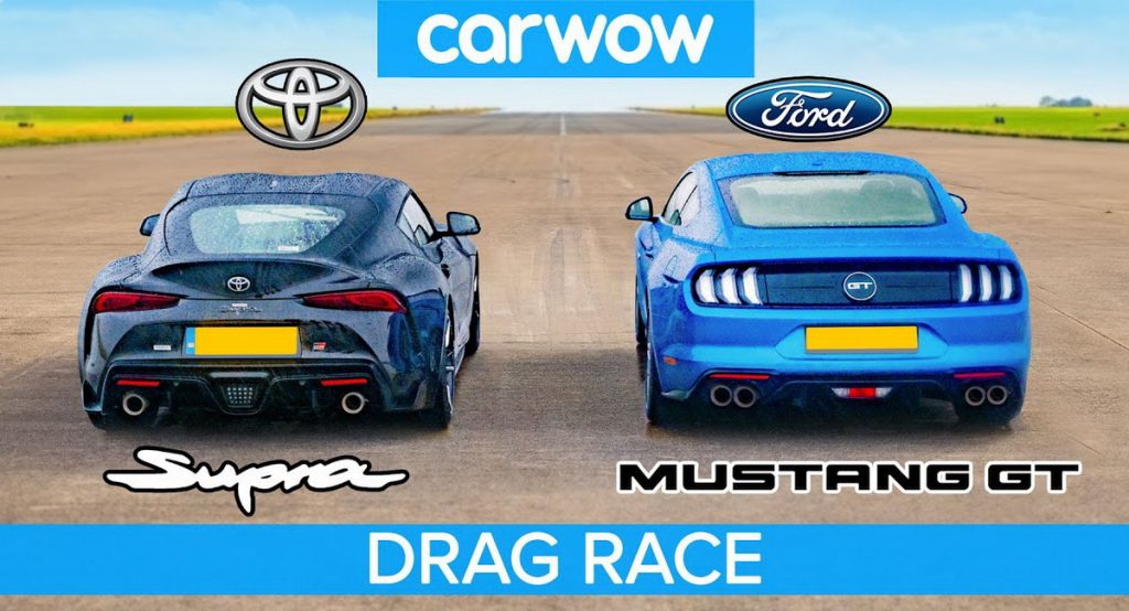 2020 Toyota Supra With $800 ECU Tune Takes On Equally-Powered But A Lot Cheaper Ford Mustang GT