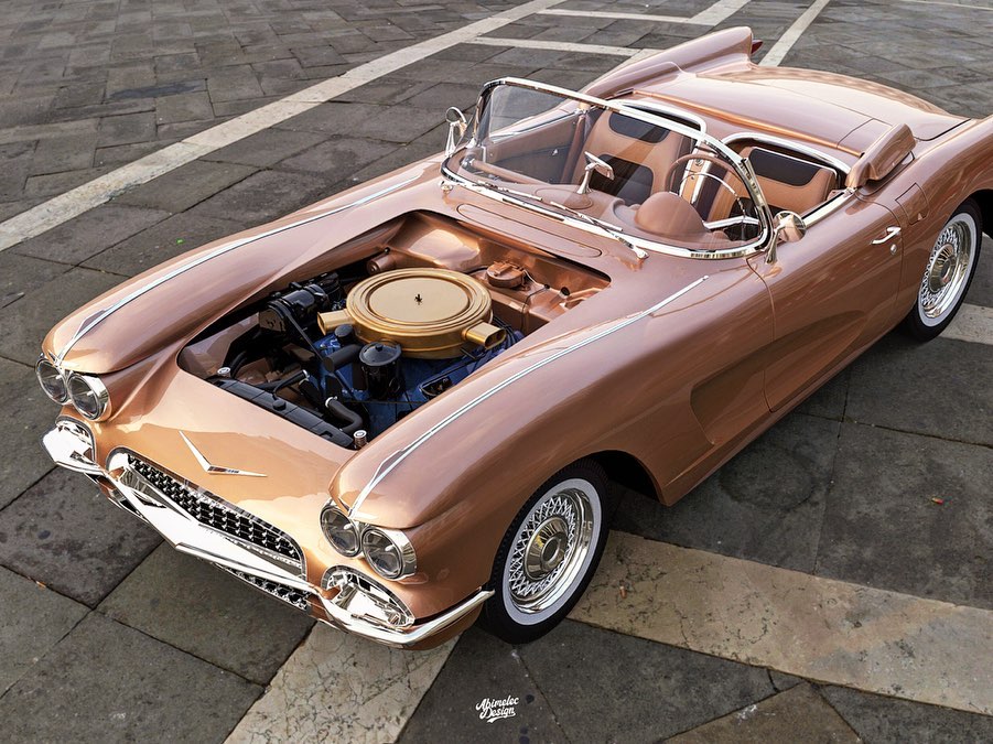 What If Cadillac Made A 1959 Roadster DeVille Based On A C1 Corvette?