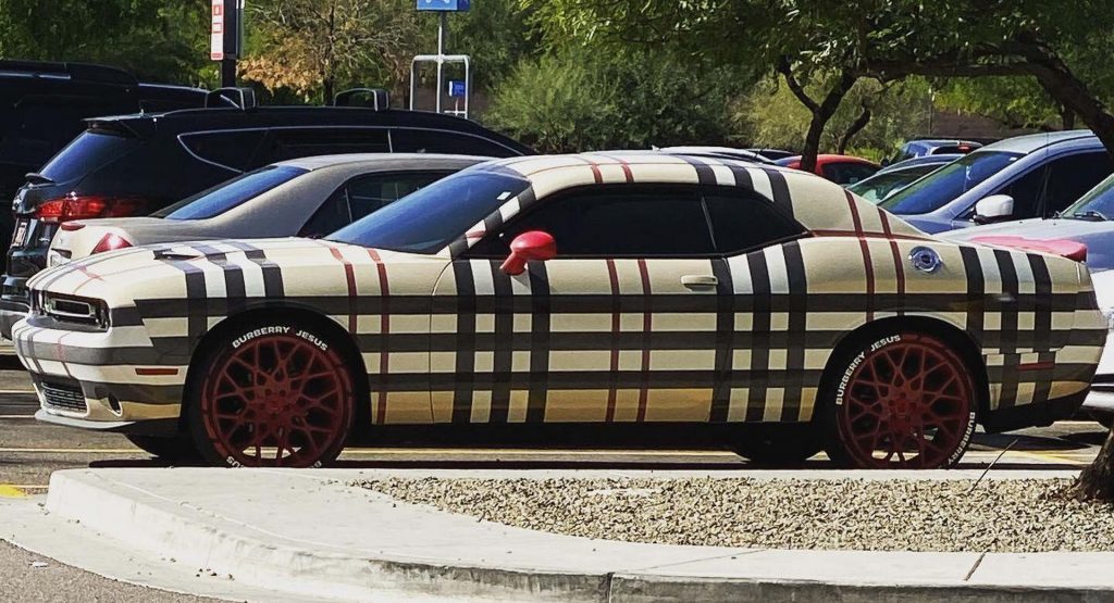 Dodge Challenger And Burberry Plaid Don 