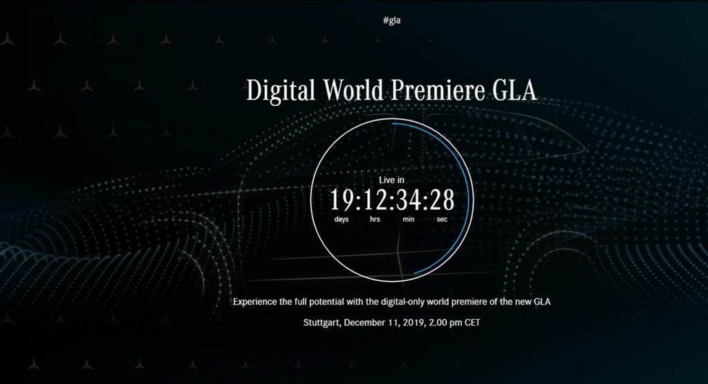  2020 Mercedes GLA Teased, Debuts December 11th