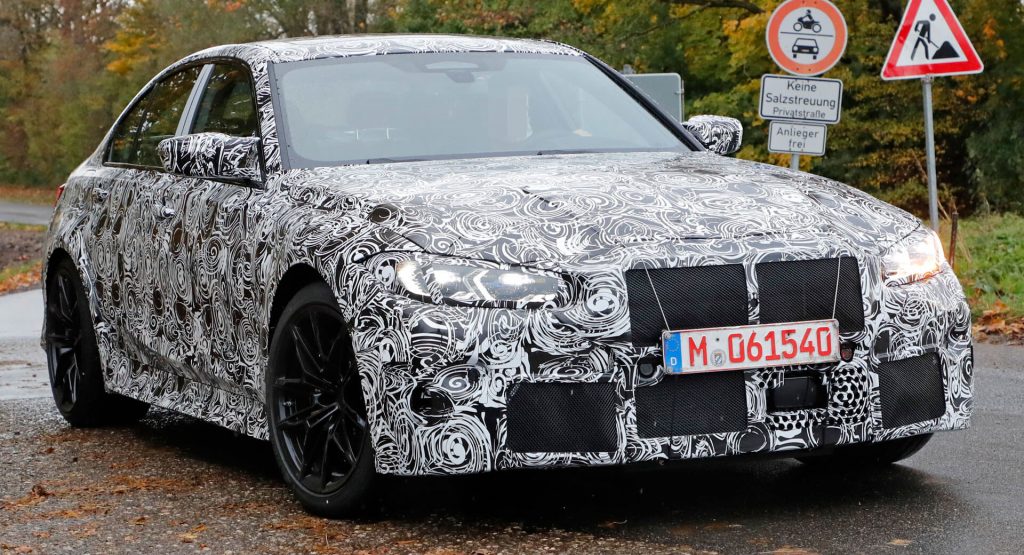  2020 BMW M3 Caught Flaunting Body Kit, Production Lights, Huge Grille