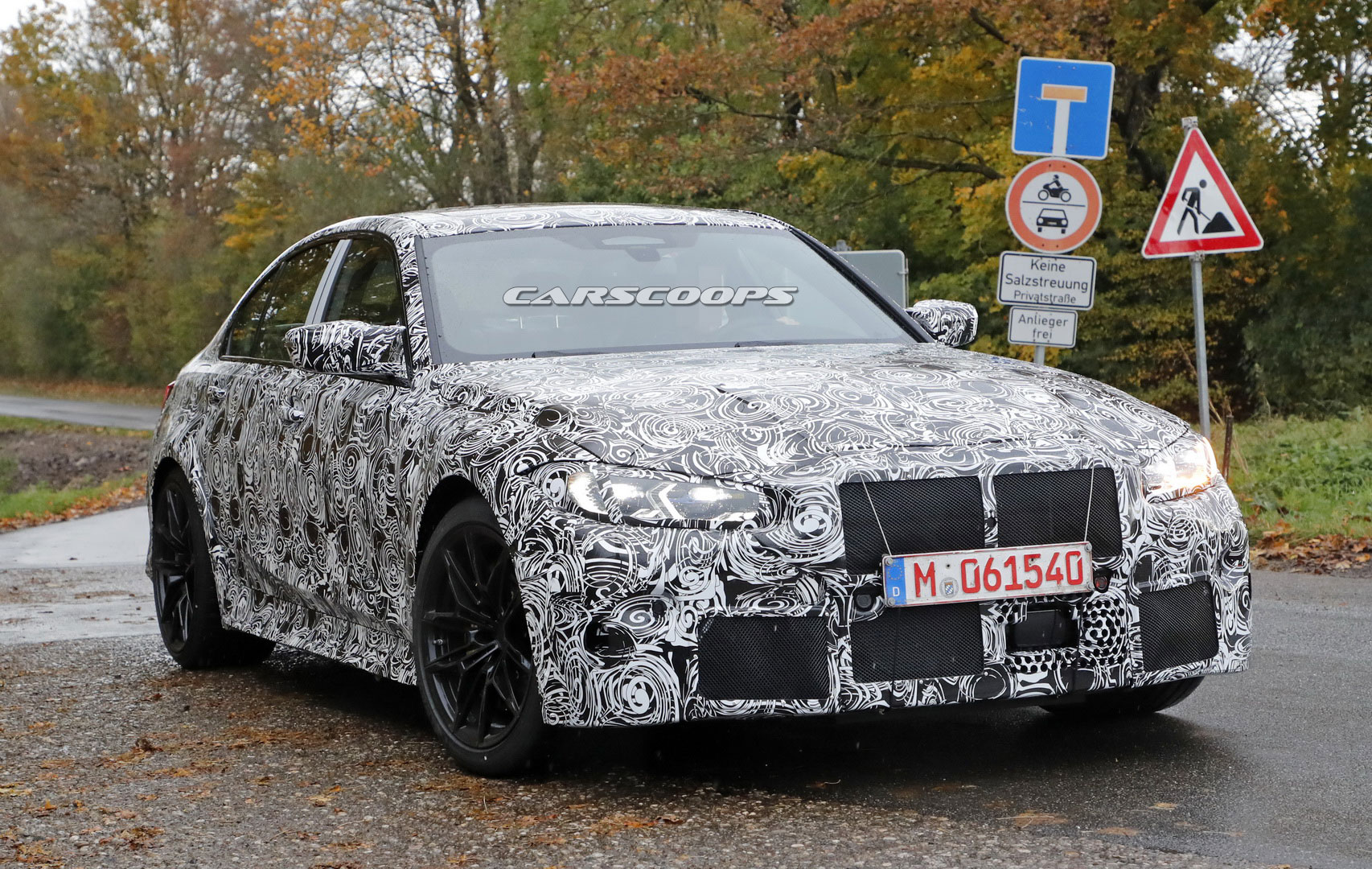 2020 BMW M3 Caught Flaunting Body Kit, Production Lights, Huge Grille