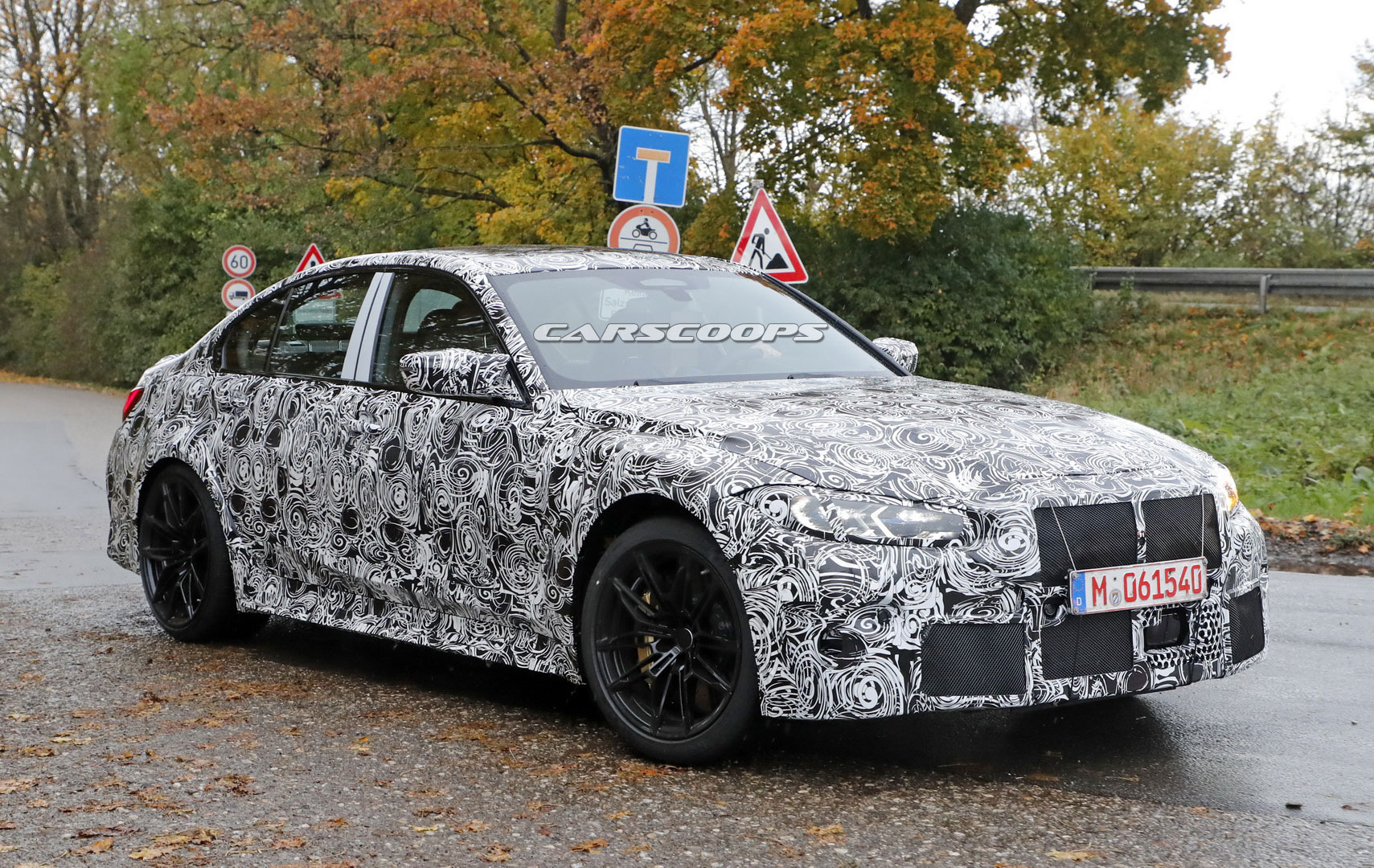 2020 BMW M3 Caught Flaunting Body Kit, Production Lights, Huge Grille