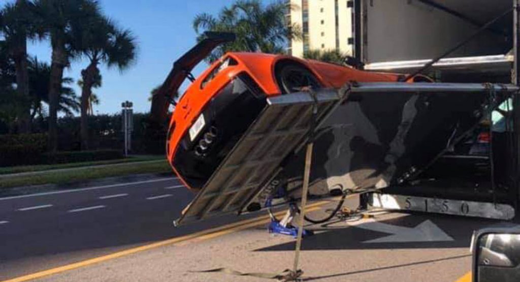  2019 Corvette ZR1 Saved From Disaster In Trailer Lift Failure