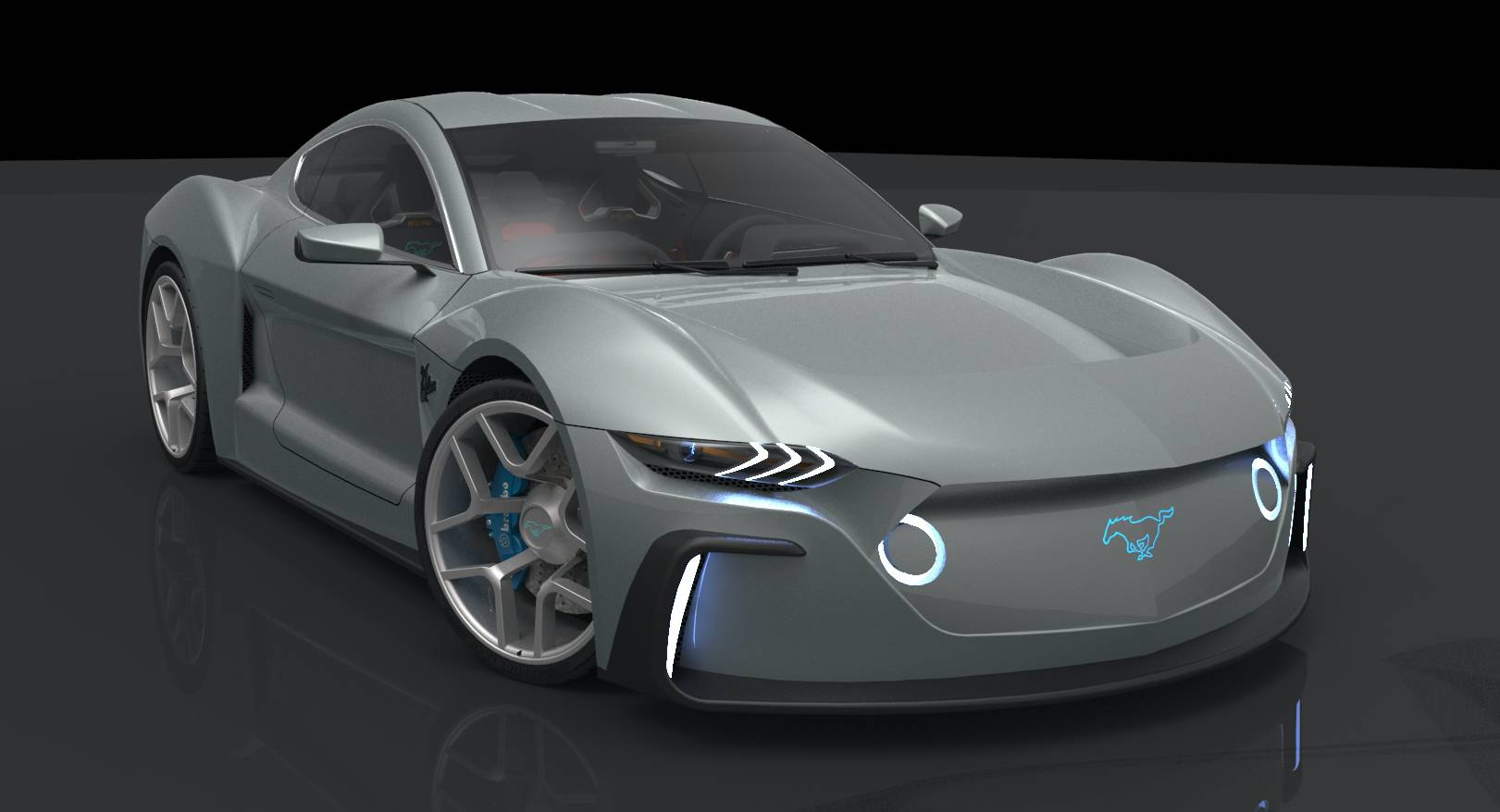 2025 Ford Mustang Electric Study Envisions Muscle Car Of The Near