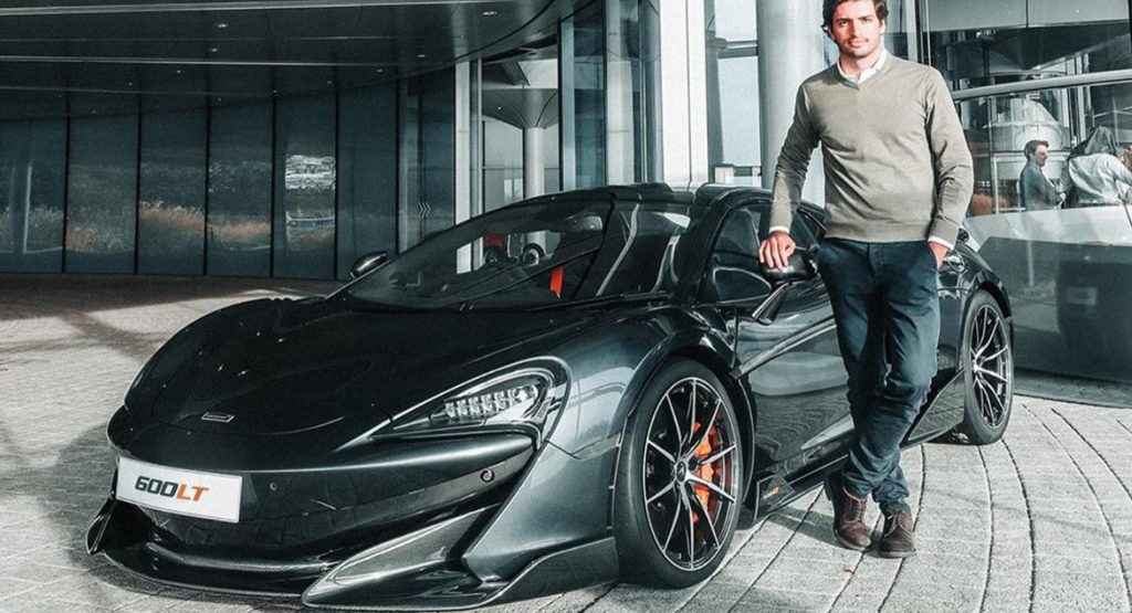  McLaren F1 Driver Carlos Sainz Takes Delivery Of Custom 600LT Spider