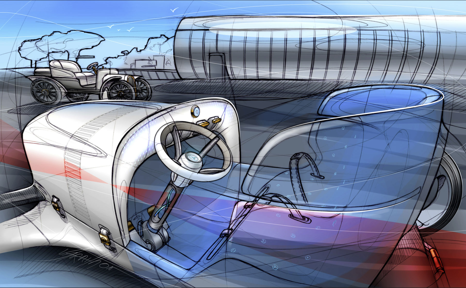 Vision Mercedes Simplex Brings Its Sci-Fi Hot Rod Looks To LA