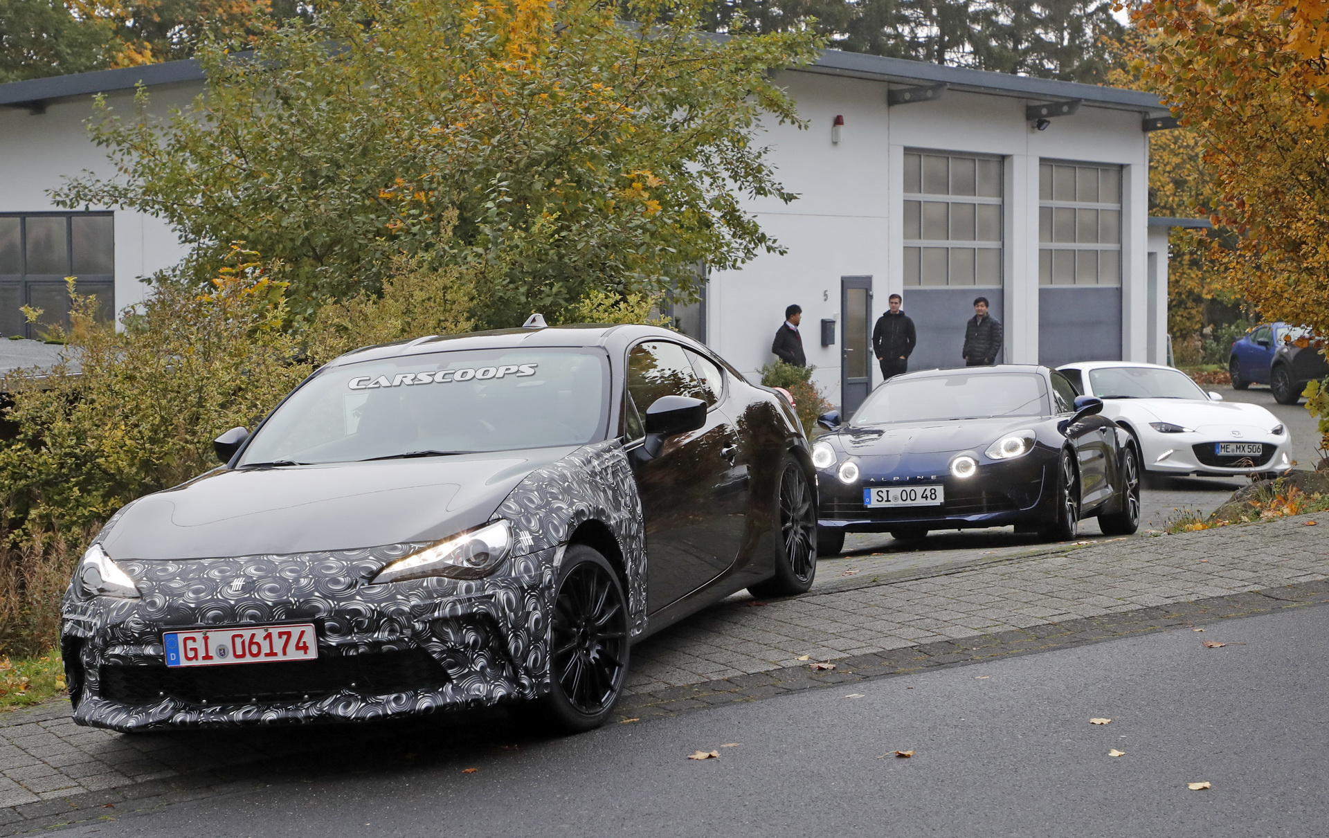 Subaru Caught Testing Mystery BRZ Against Alpine A110 And Mazda MX-5