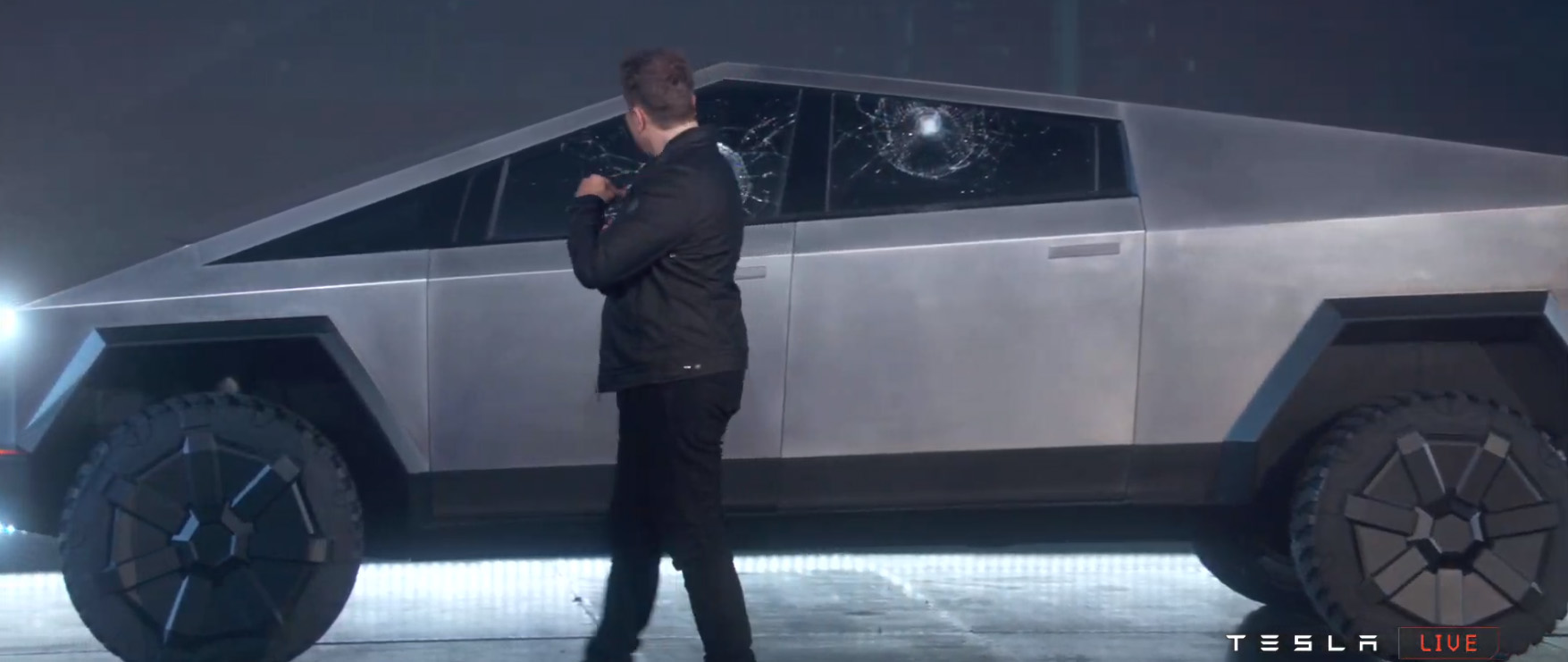 Elon Musk’s “Oh My F***ing God” Moment When Cybertruck’s Shatterproof Windows Shatter