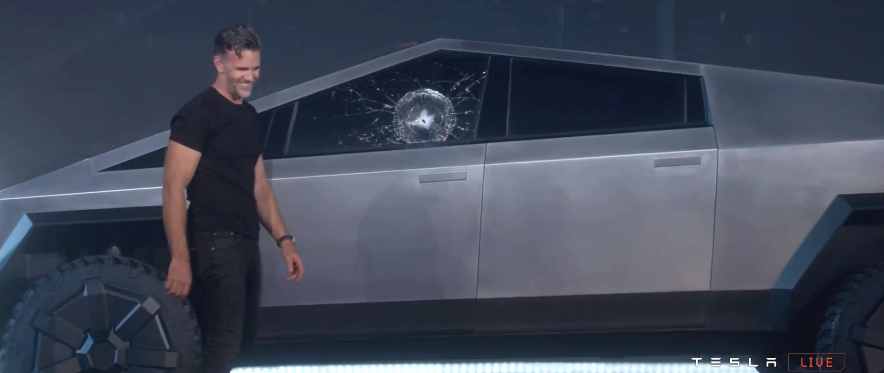 Elon Musk’s “Oh My F***ing God” Moment When Cybertruck’s Shatterproof Windows Shatter