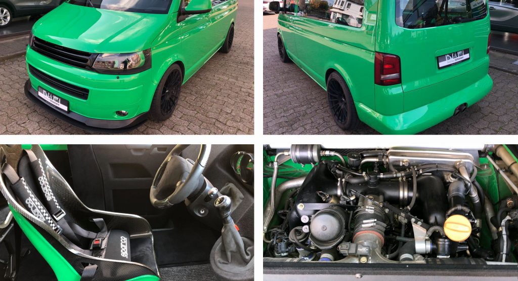 This Porsche 911 Turbo-Powered VW T5 Bus Has A Central Driving Position