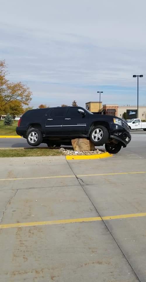 It’s Hard To Miss This Rock, Yet Drivers Keep Hitting It