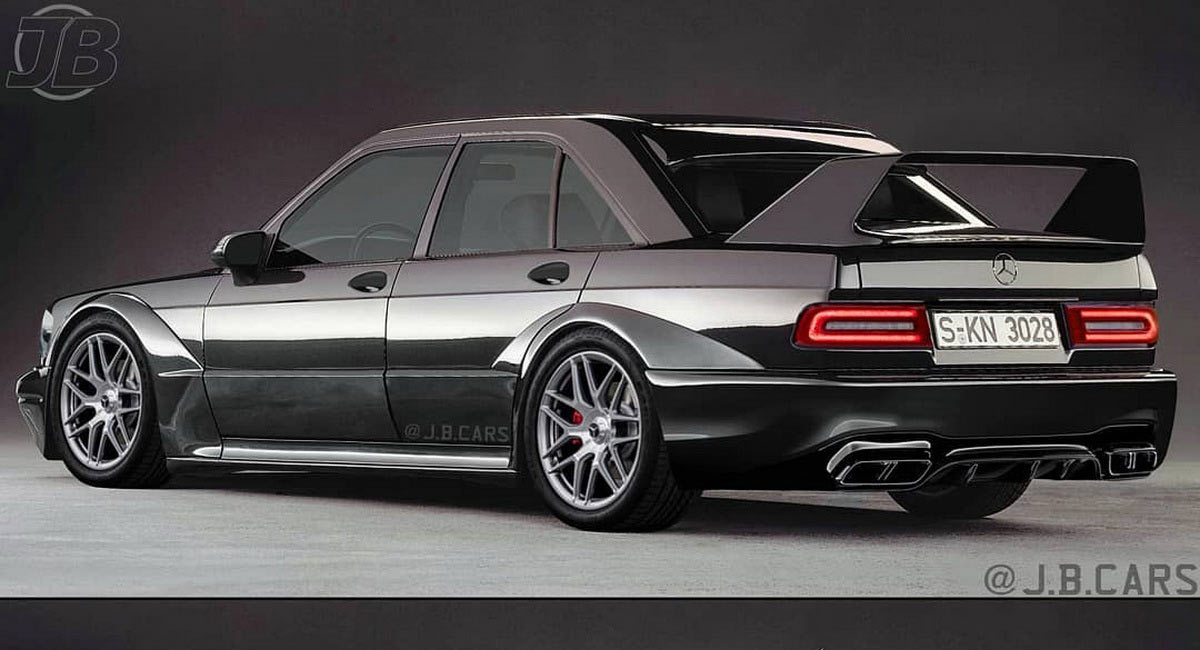 Mercedes 190E EVO II Gets Digital Revamp With New AMG Parts | Carscoops
