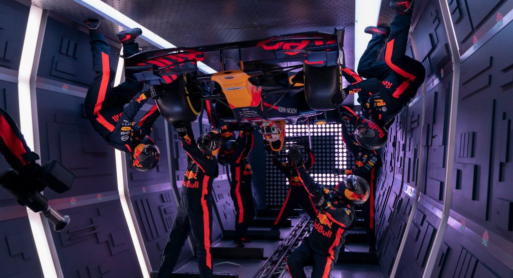  Red Bull Racing Got Bored, So They Performed A Zero Gravity Pit Stop
