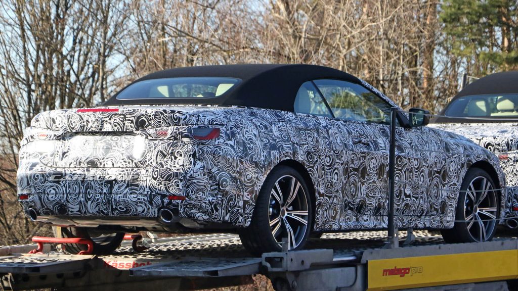  2020 BMW 4-Series Convertible Takes A Break From Testing, Rests On Trailer