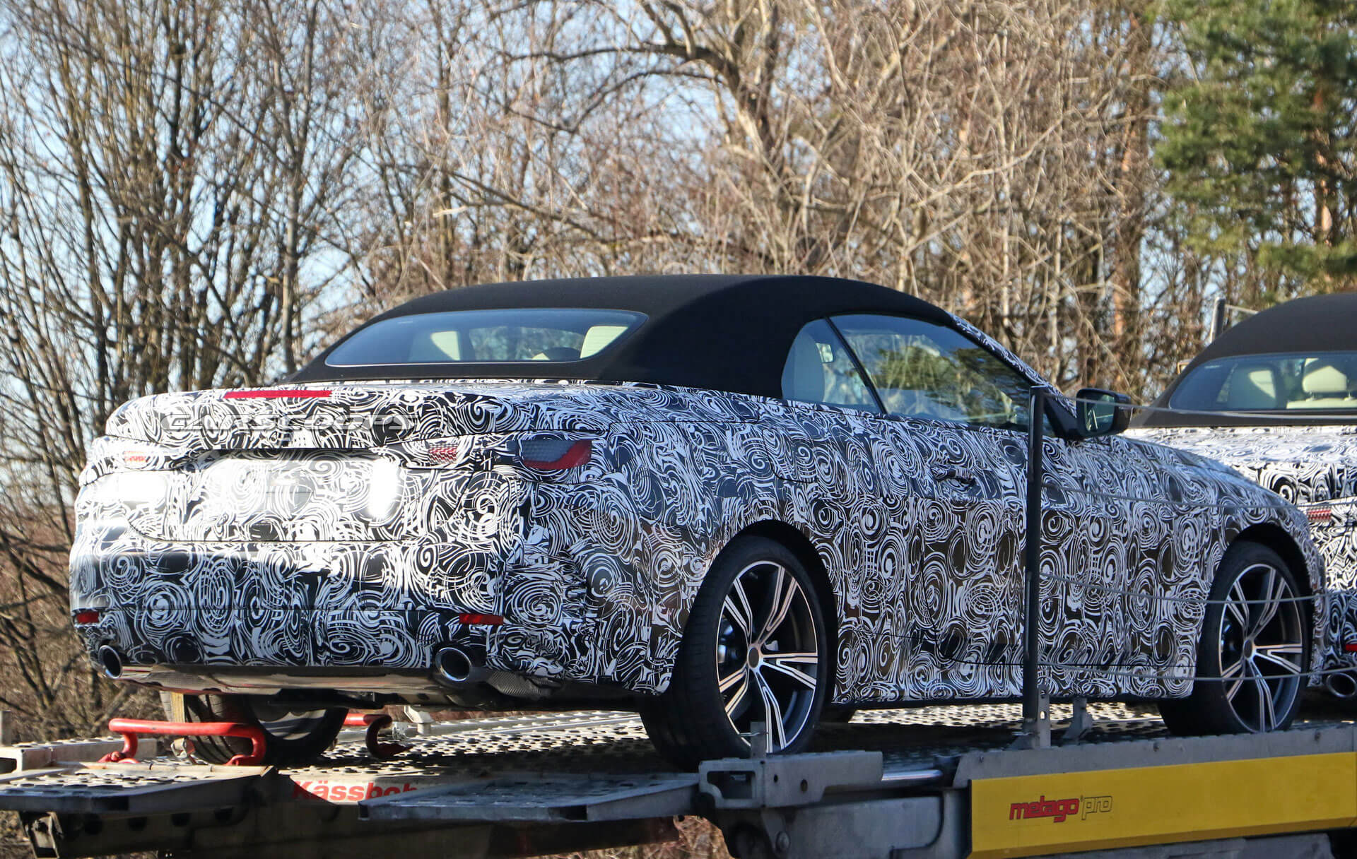 2020 BMW 4-Series Convertible Takes A Break From Testing, Rests On Trailer