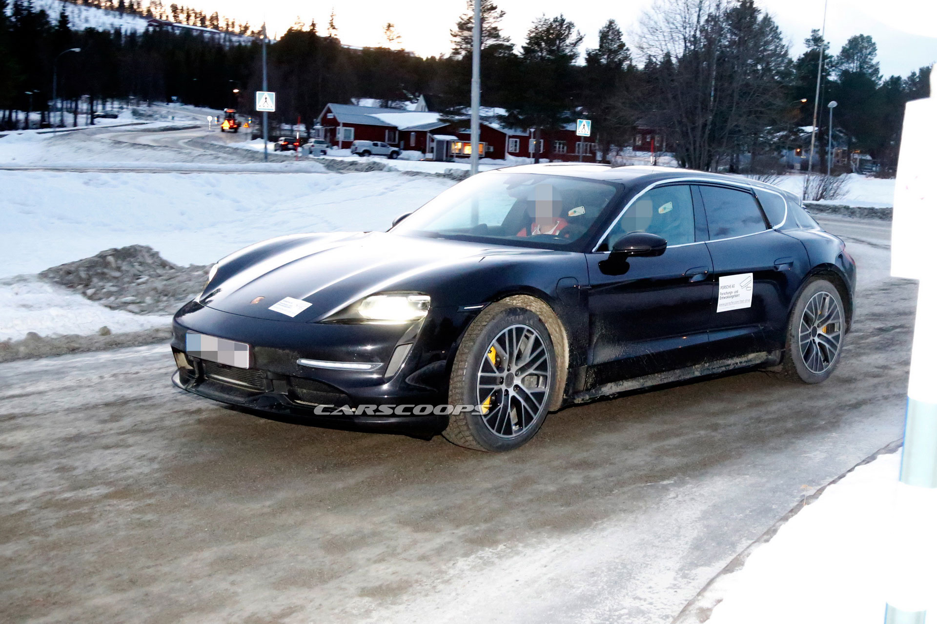 2021 Porsche Taycan Cross Turismo Plays Hide And Seek During Cold Weather Testing