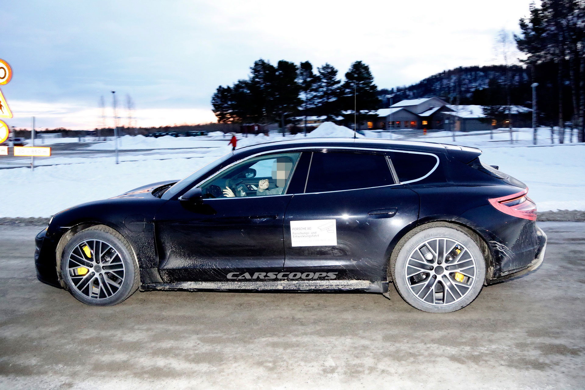 2021 Porsche Taycan Cross Turismo Plays Hide And Seek During Cold Weather Testing