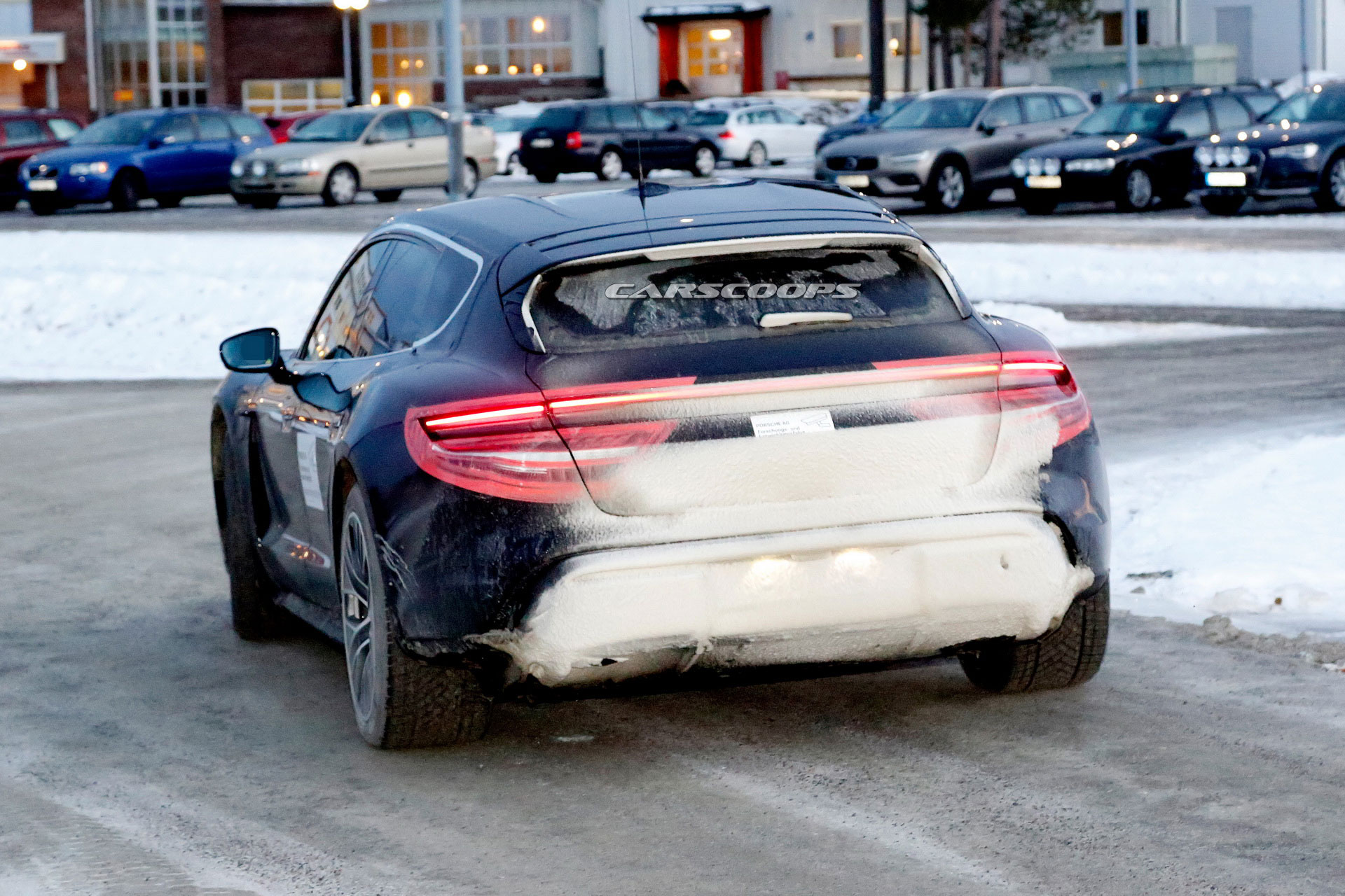 2021 Porsche Taycan Cross Turismo Plays Hide And Seek During Cold Weather Testing