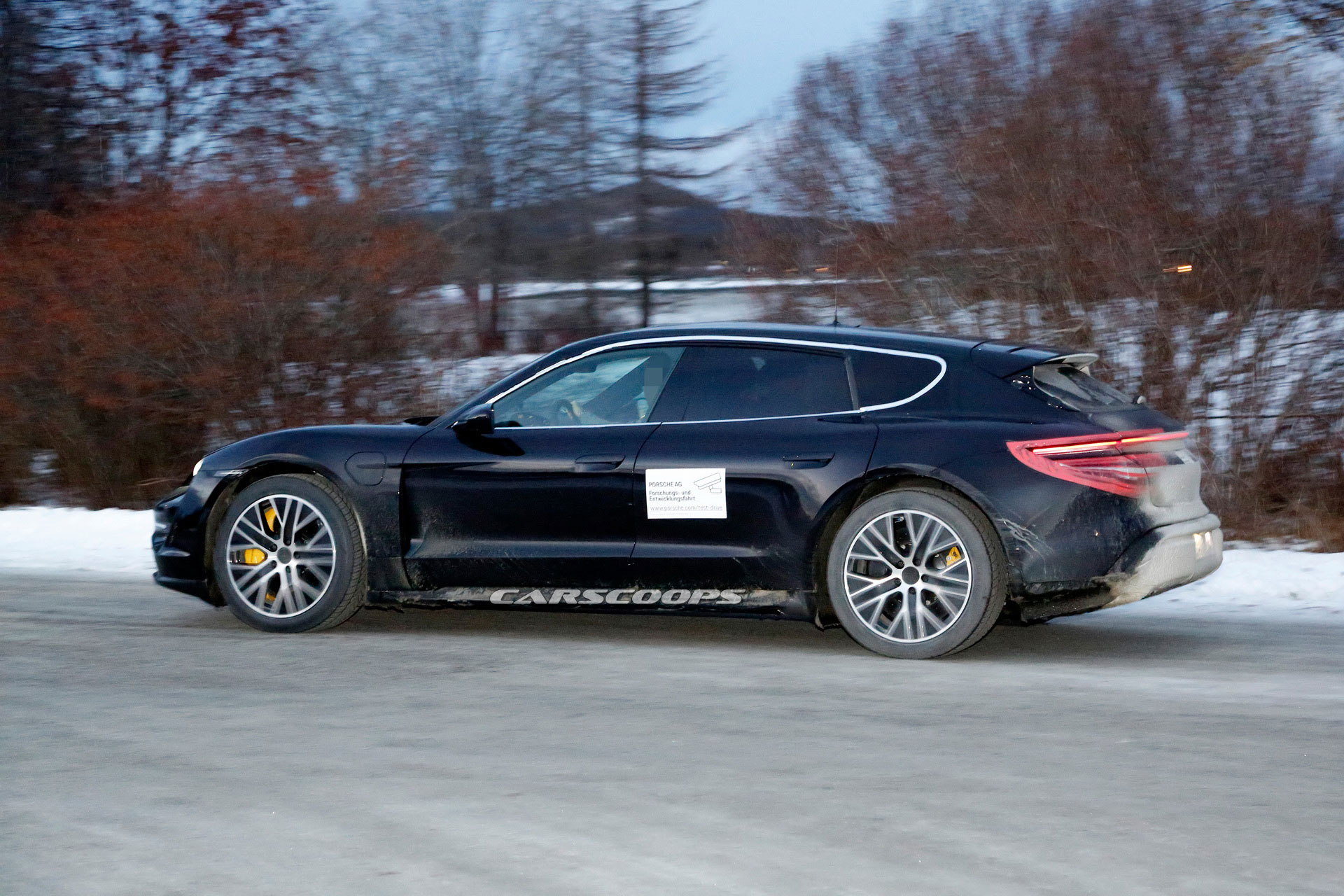 2021 Porsche Taycan Cross Turismo Plays Hide And Seek During Cold Weather Testing
