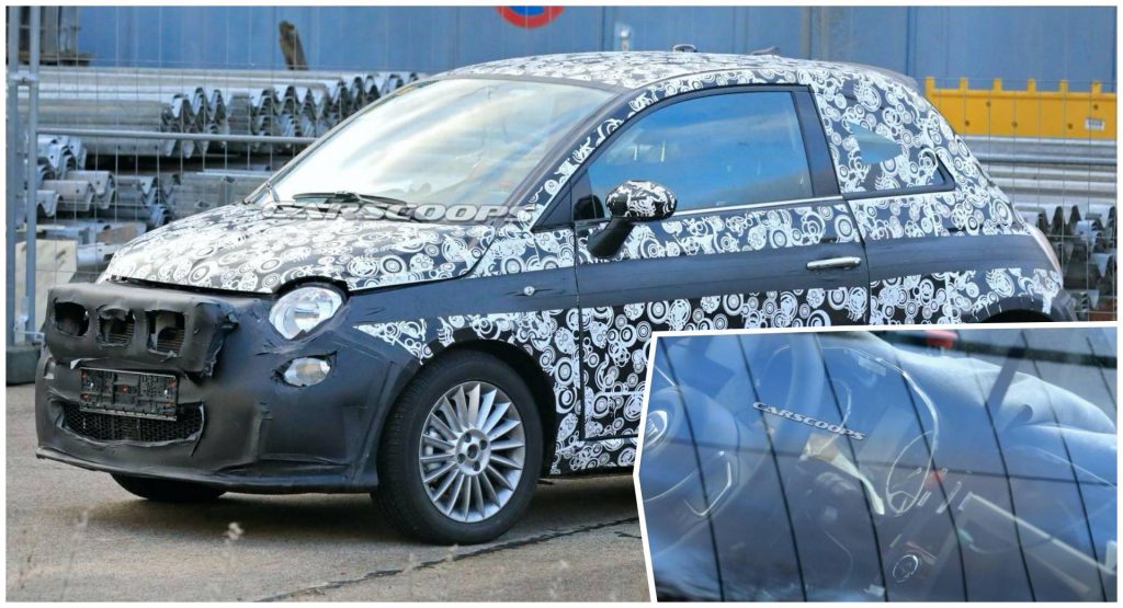  2021 Fiat 500e Grants First Look At Redesigned Dashboard Featuring 4WD Buttons