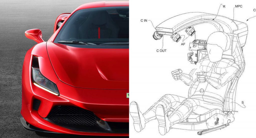 Ferrari Files Patent For Curious Central Pillar Splitting The Windshield In Two