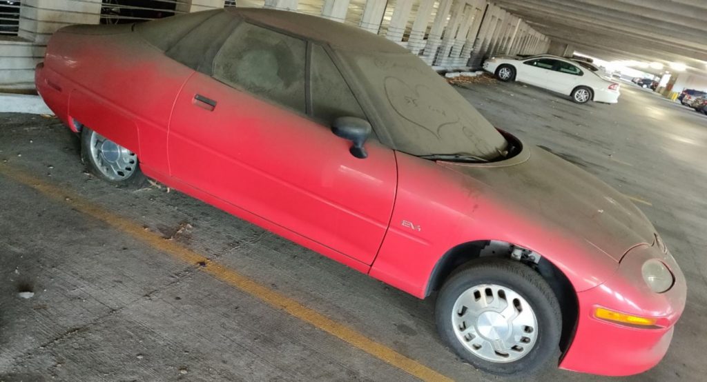 This GM EV1 Escaped The Crusher Only To Rot In An Atlanta Parking Garage