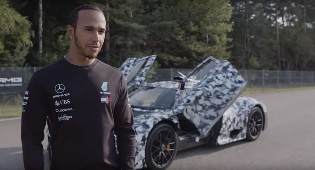  Lewis Hamilton Checks Out The Mercedes-AMG Project One