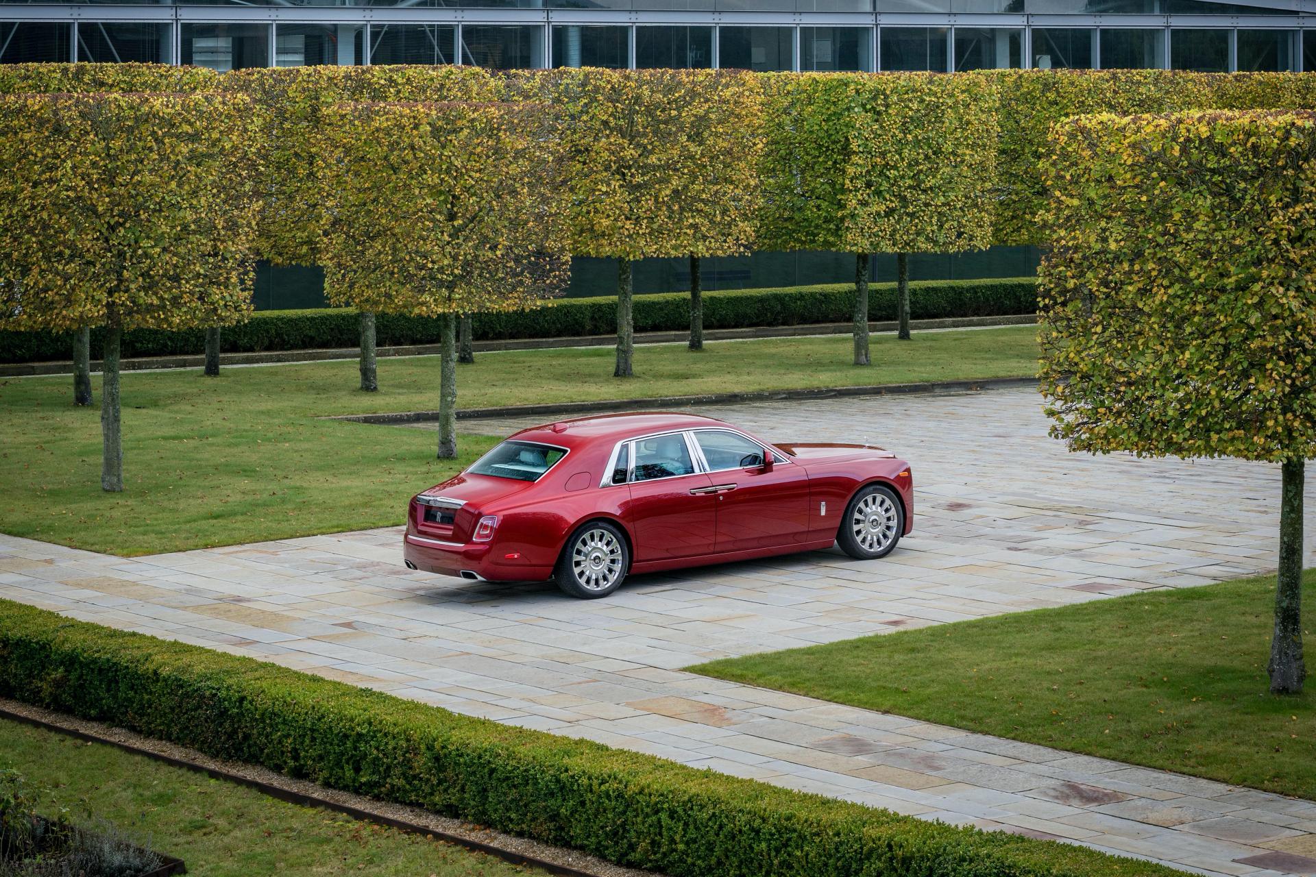 One-Off Red Rolls Royce Phantom Has Crystal Particles Fused In Its Paint