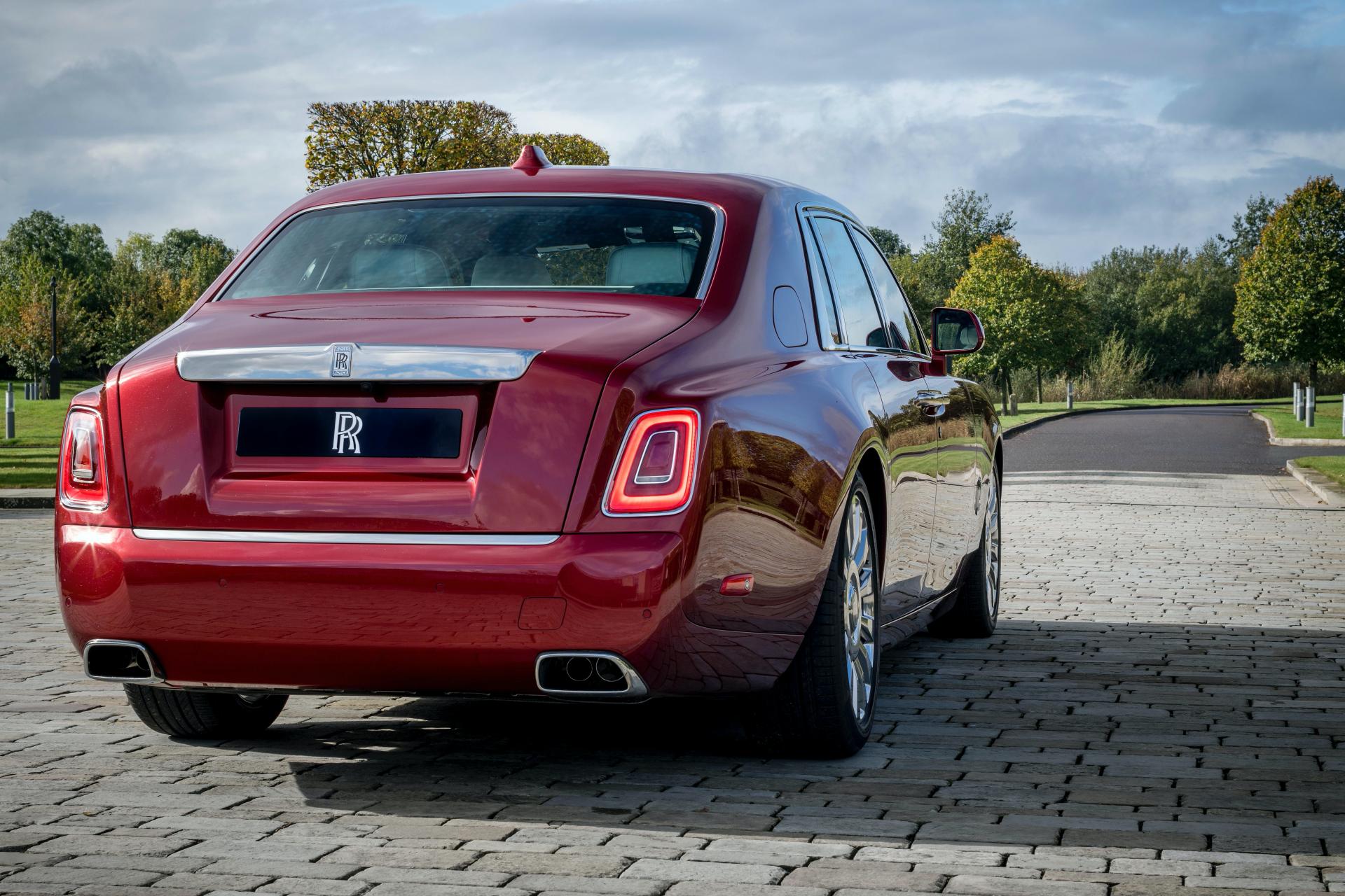 One Off Red Rolls Royce Phantom Has Crystal Particles Fused