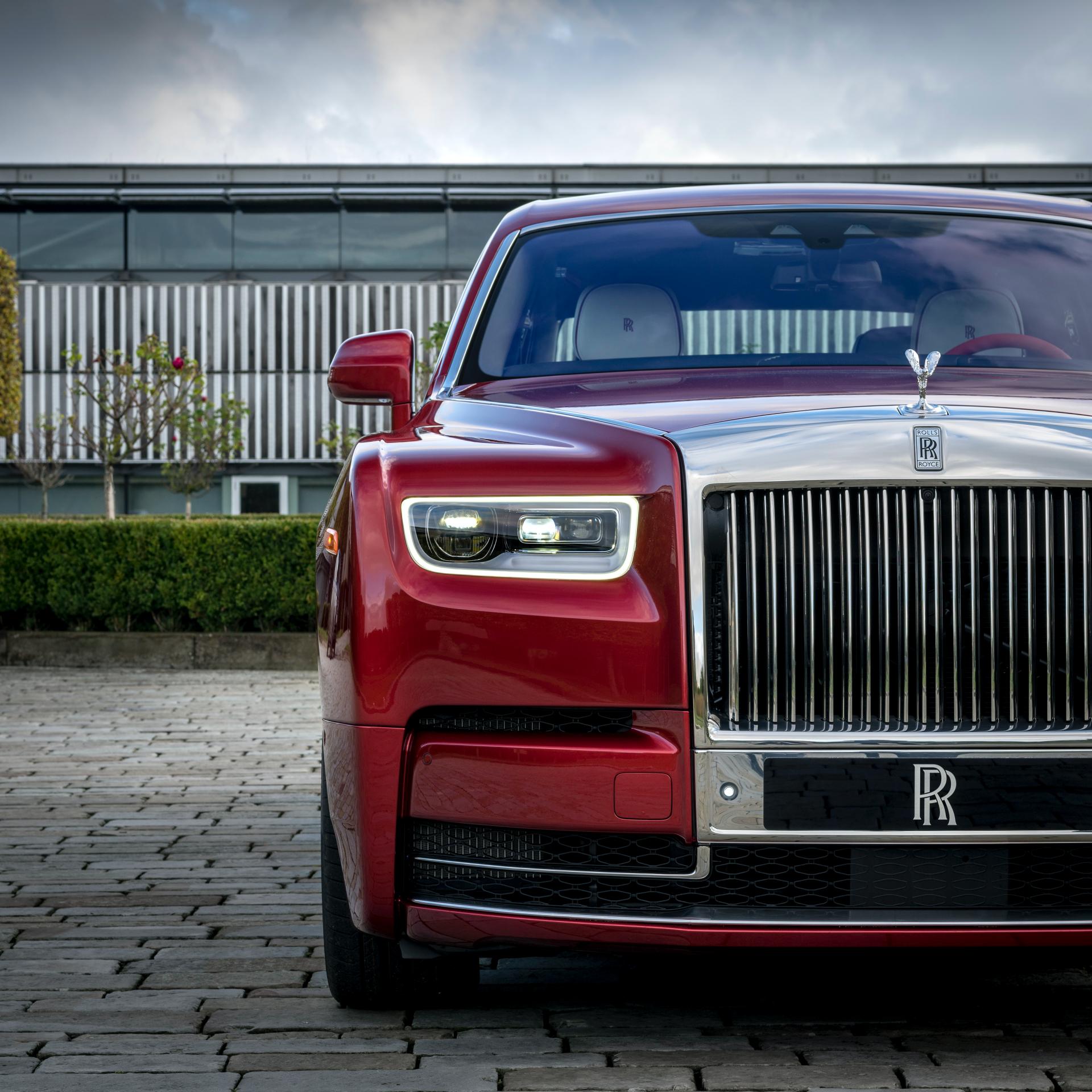 One-Off Red Rolls Royce Phantom Has Crystal Particles Fused In Its Paint