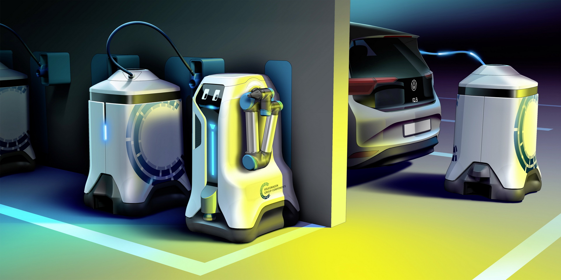 VW’s Robot Chargers Want To Make Every Parking Space A Charging Station