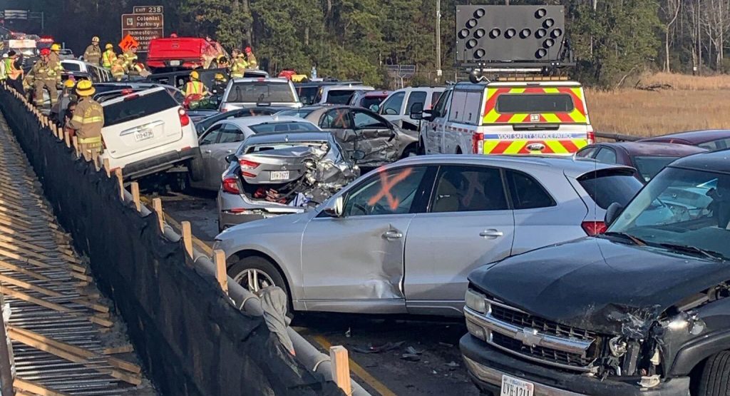 Almost 70 Cars Caught Up In Massive Pileup On Icy Virginia Bridge, Dozens Injured
