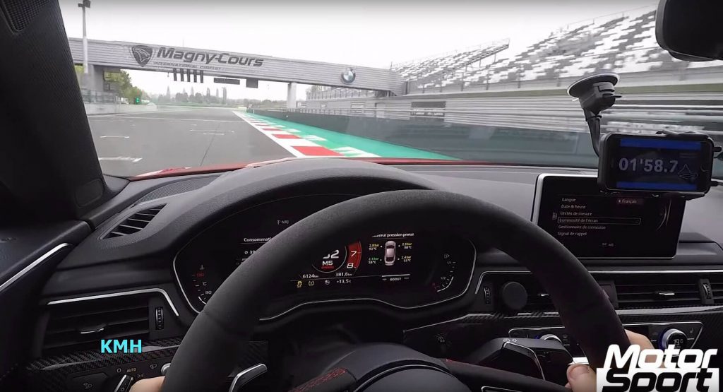  Audi RS5 Sportback Fights The Clock At Magny-Cours, Can’t Beat BMW’s M3 Competition