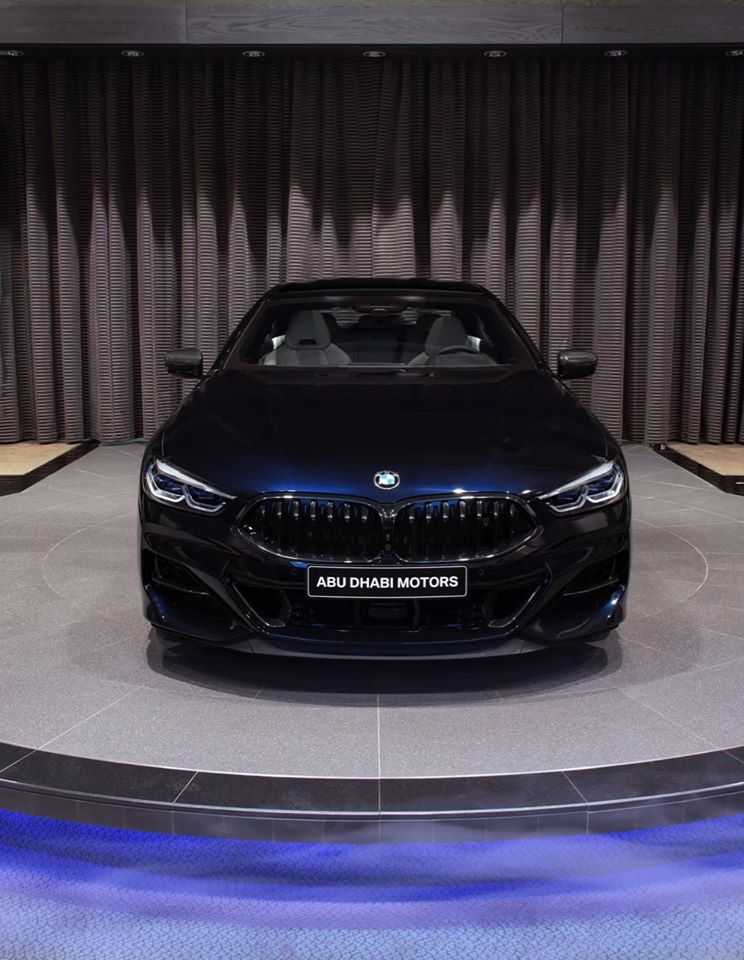 This BMW M850i Gran Coupe Boasts A Carbon Black Metallic Crust And An Ivory White Filling