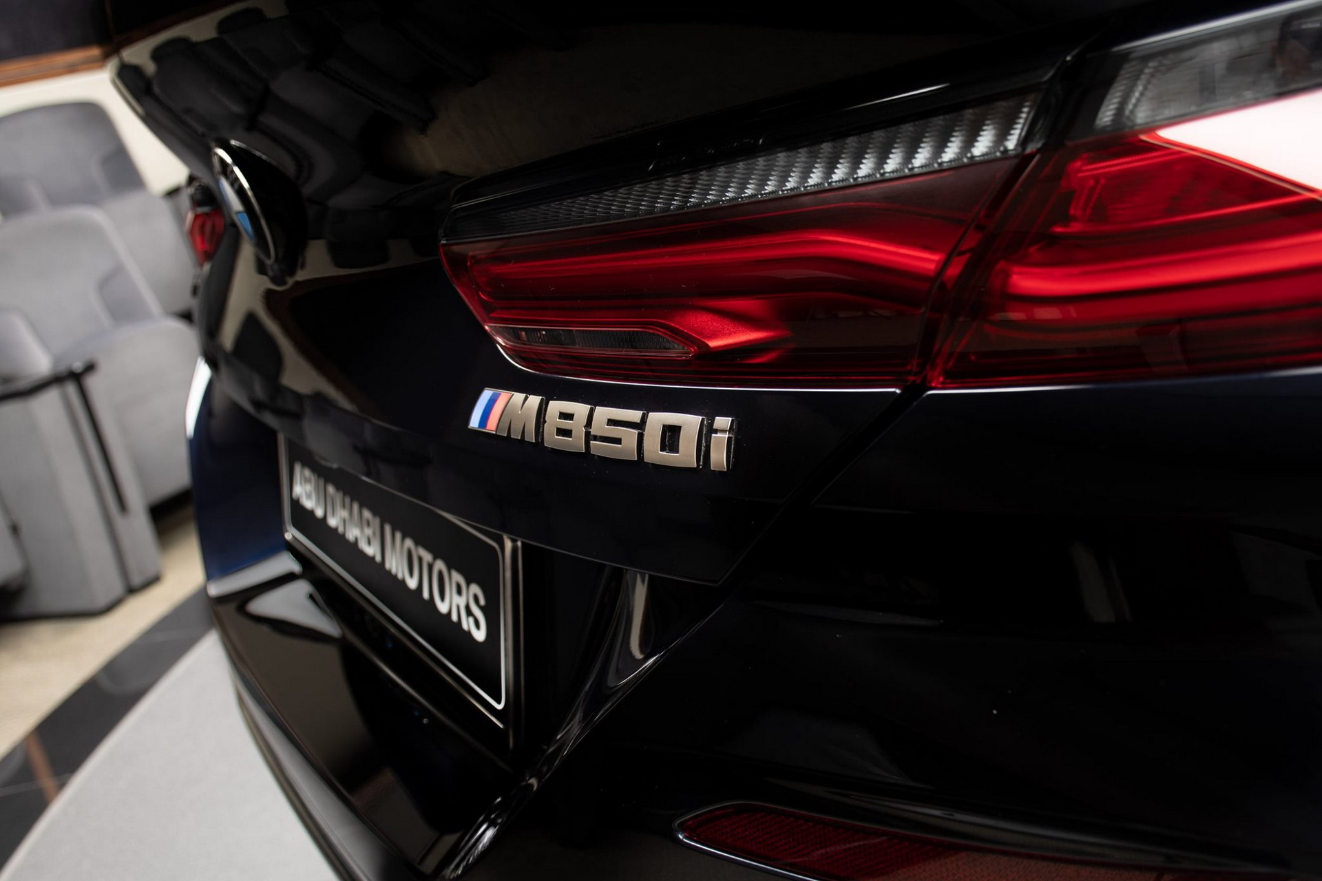 This BMW M850i Gran Coupe Boasts A Carbon Black Metallic Crust And An Ivory White Filling