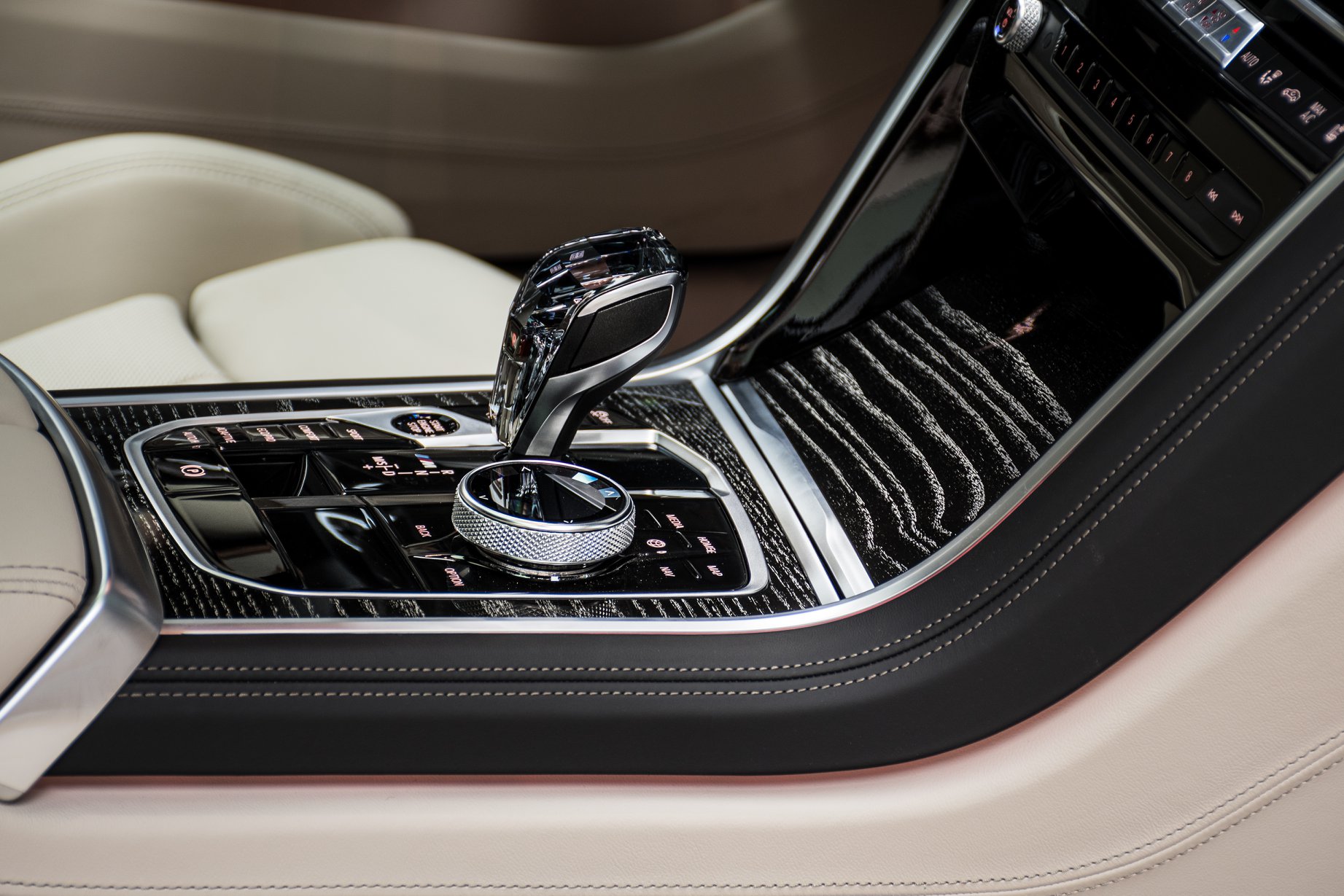 This BMW M850i Gran Coupe Boasts A Carbon Black Metallic Crust And An Ivory White Filling