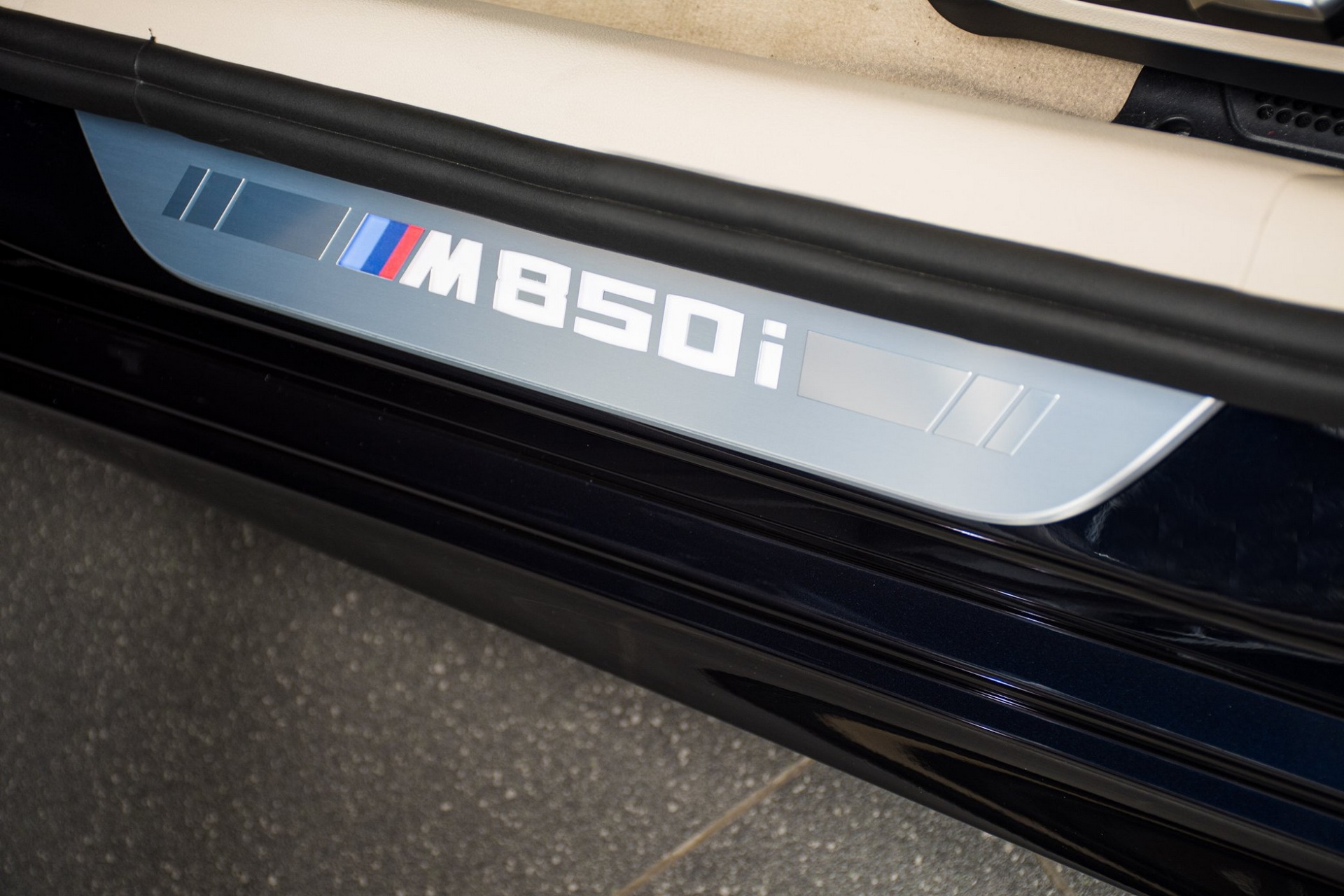 This BMW M850i Gran Coupe Boasts A Carbon Black Metallic Crust And An Ivory White Filling