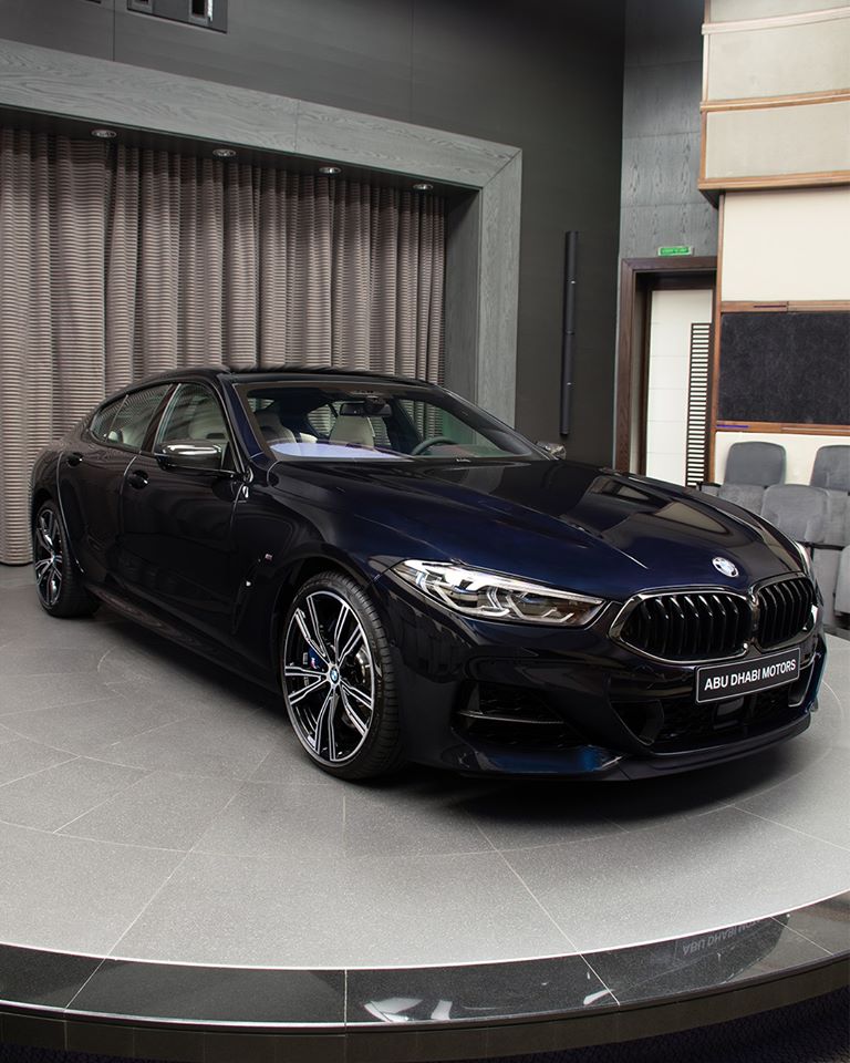 This BMW M850i Gran Coupe Boasts A Carbon Black Metallic Crust And An Ivory White Filling