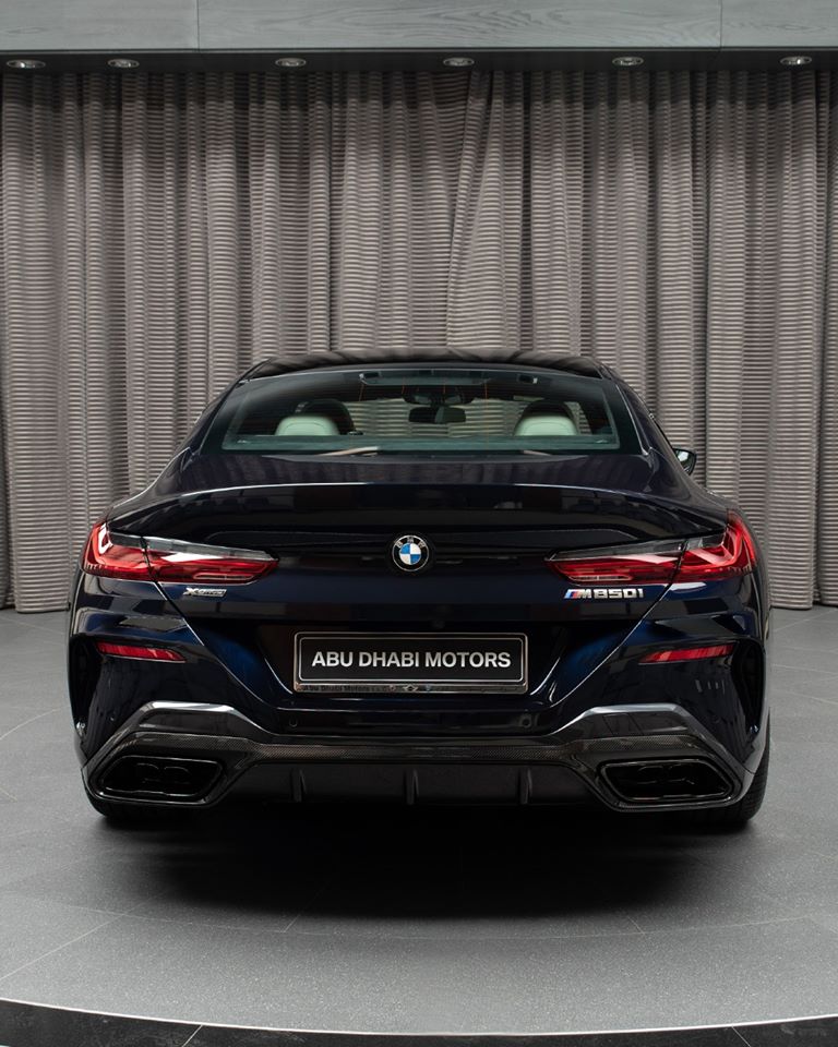 This BMW M850i Gran Coupe Boasts A Carbon Black Metallic Crust And An Ivory White Filling