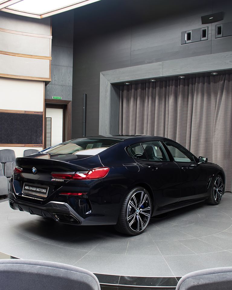 This BMW M850i Gran Coupe Boasts A Carbon Black Metallic Crust And An Ivory White Filling
