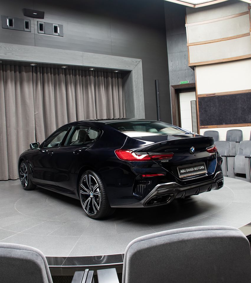 This BMW M850i Gran Coupe Boasts A Carbon Black Metallic Crust And An Ivory White Filling