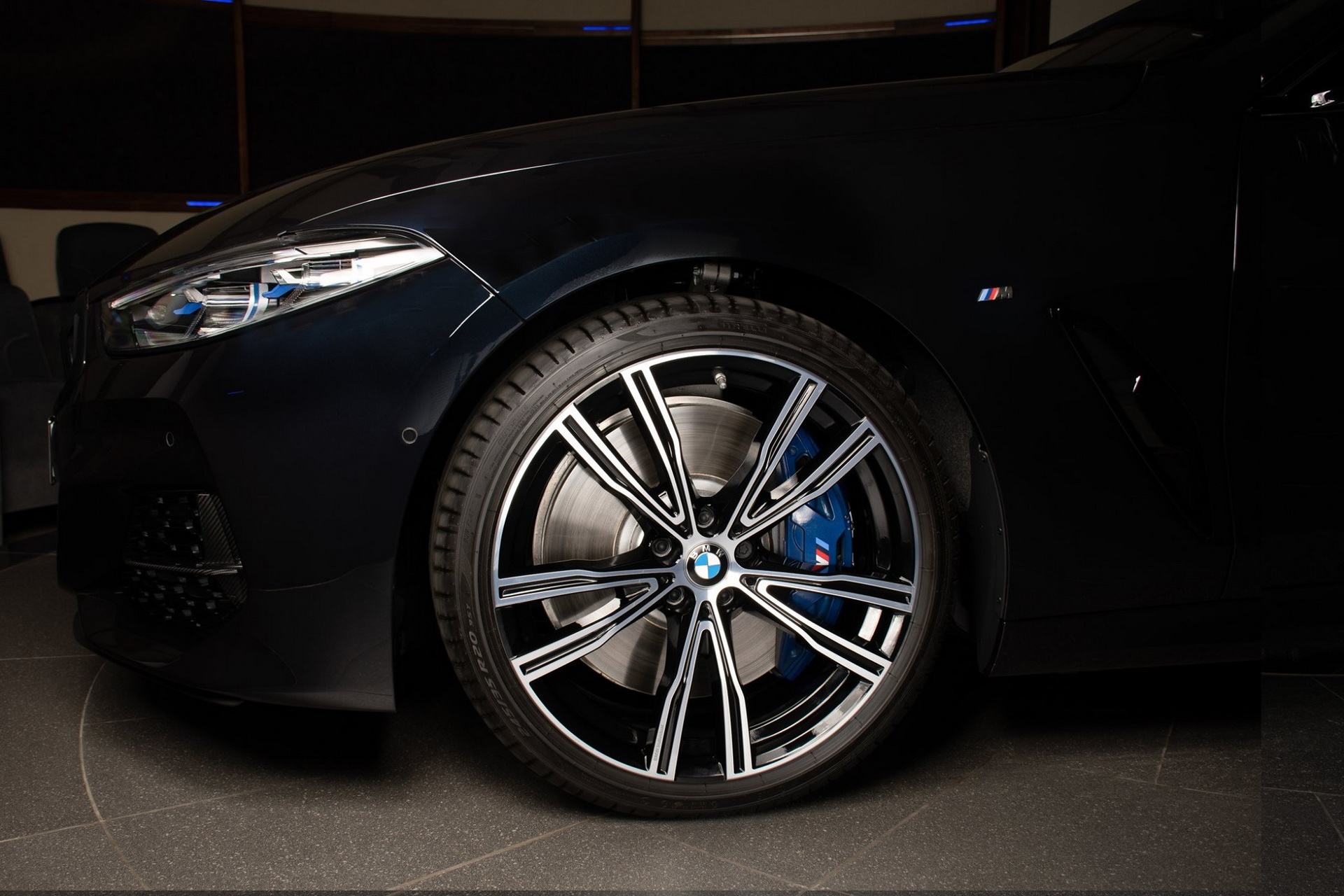 This BMW M850i Gran Coupe Boasts A Carbon Black Metallic Crust And An Ivory White Filling