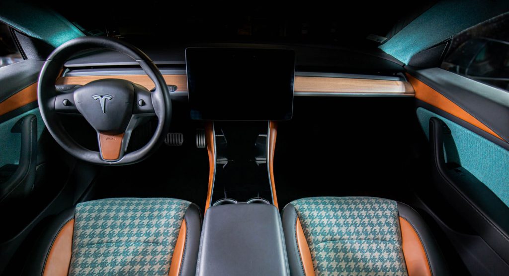  Vilner Endows Tesla Model 3 With A Tastefully Colorful Interior