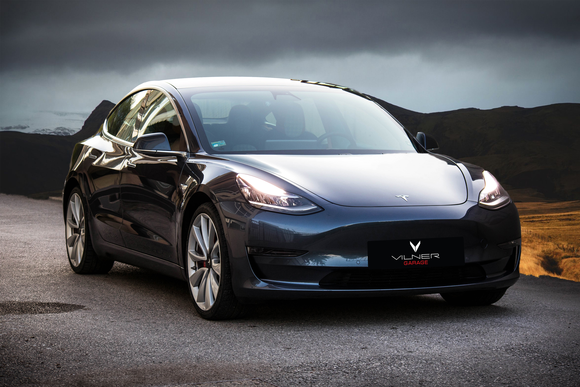 Vilner Endows Tesla Model 3 With A Tastefully Colorful Interior