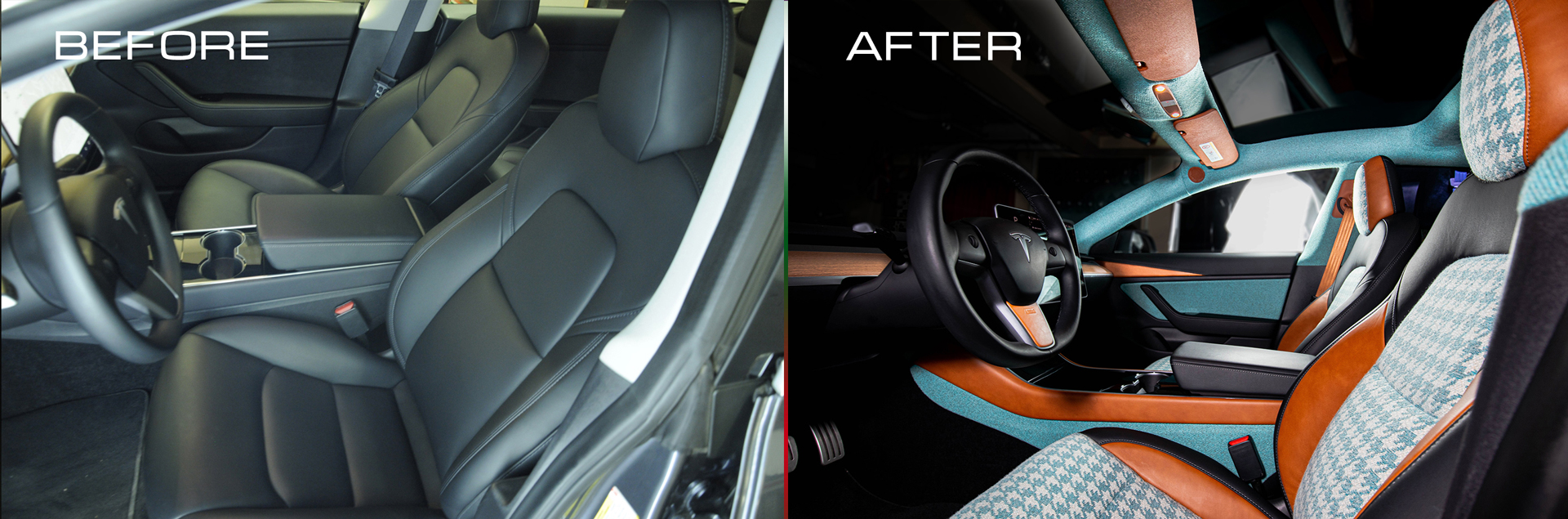 Vilner Endows Tesla Model 3 With A Tastefully Colorful Interior