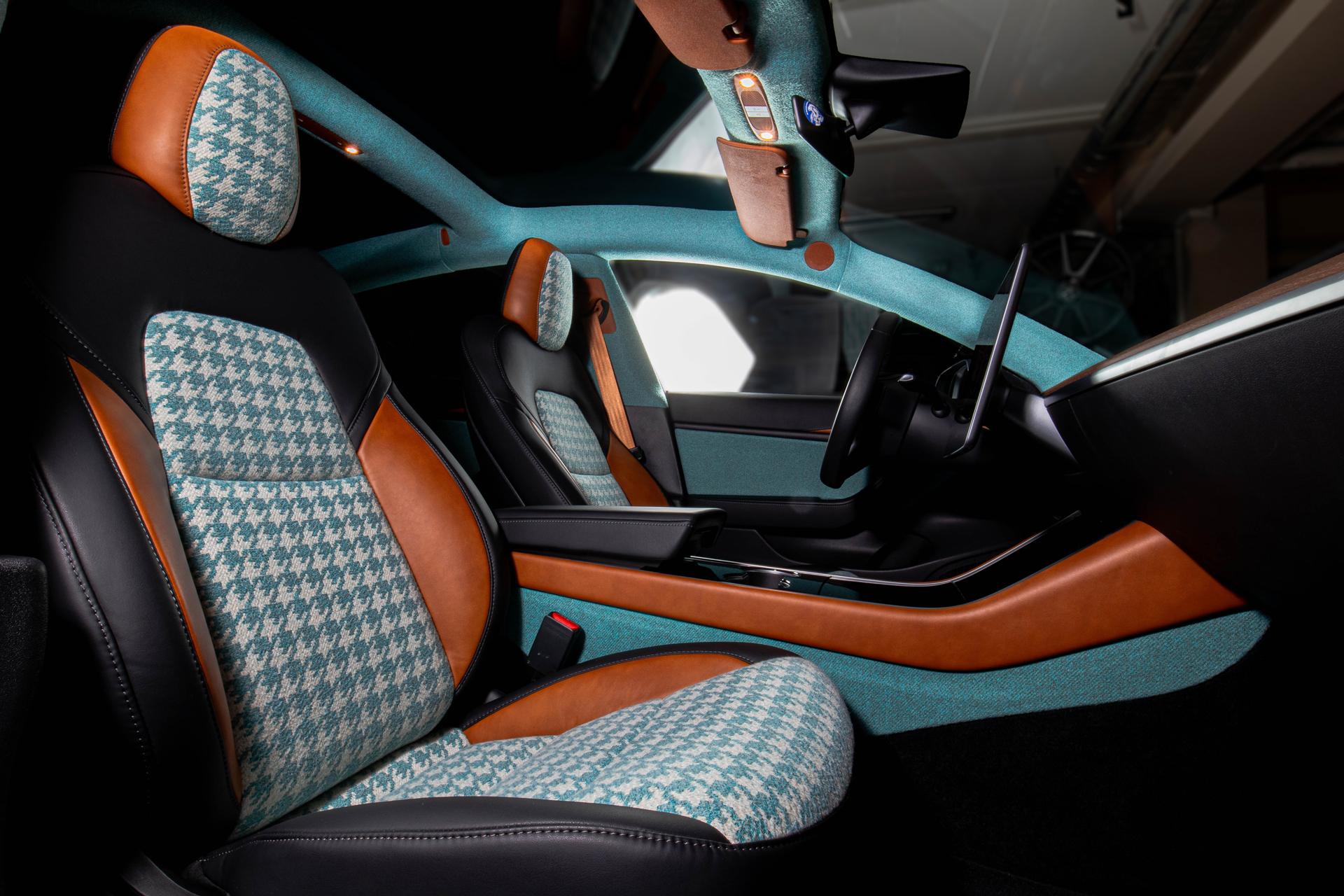 Vilner Endows Tesla Model 3 With A Tastefully Colorful Interior