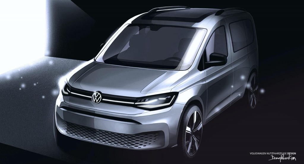  New VW Caddy Previewed In More Realistic Sketches Ahead Of February Debut
