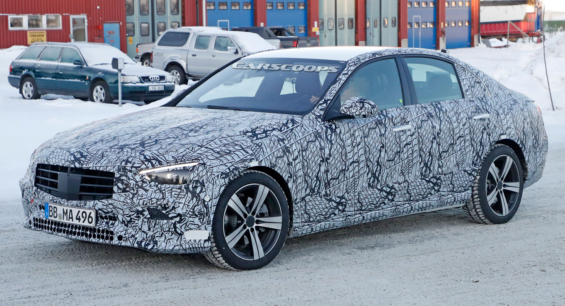 2021 Mercedes C-Class Shows Mini S-Class Looks As Camouflage Thins Out